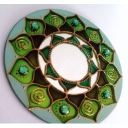 Mandala em Espelho Redondo de 15cm - 2