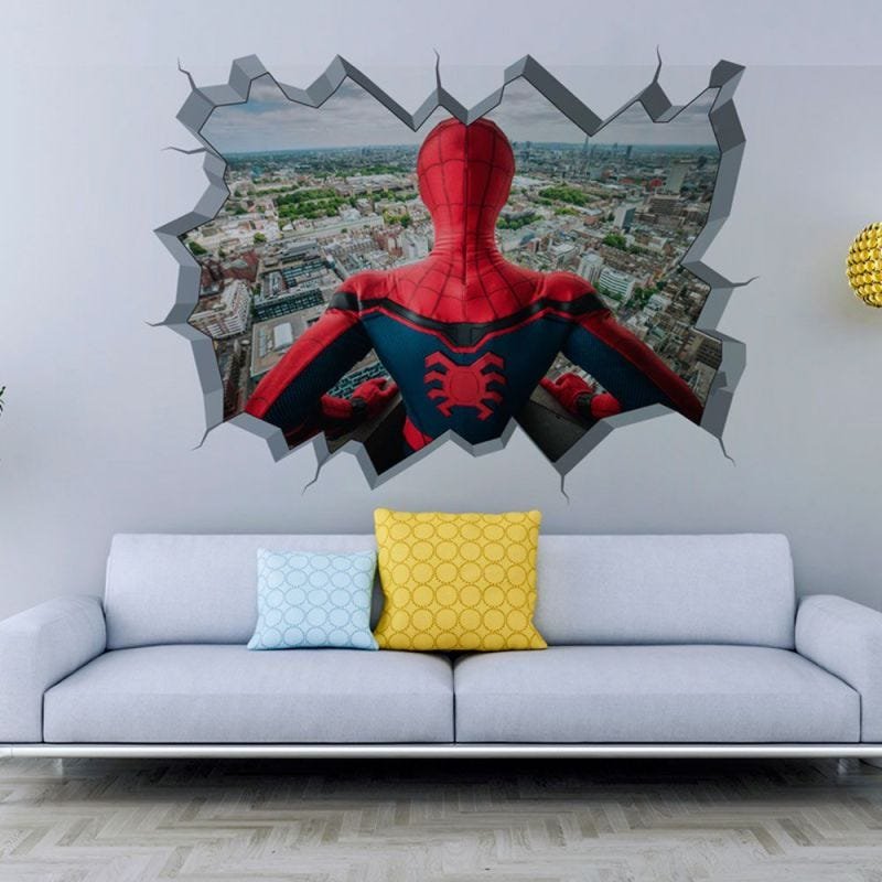 Adesivo para Porta 3D Homem Aranha 4