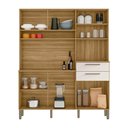 Ver imagem 2 de Armário de Cozinha Compacta 6 Portas e 2 Gavetas 160 Cm Duquesa Freijó-soft - Pallazio