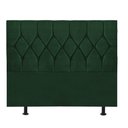 Ver imagem 2 de Cabeceira Estofada Istambul Capitonê 140cm Casal Box Quarto Suede Verde - Ahazzo Móveis