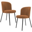 Ver imagem 1 de Kit 2 Cadeiras Sala de Jantar Estofada Gavi L02 Bouclê Terracota - Lyam Decor