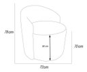 Ver imagem 5 de Poltrona Orgânica Yara Luxo Sala Recepçao Boucle:Cinza-Escuro/Liso