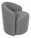 Ver imagem 3 de Poltrona Orgânica Yara Luxo Sala Recepçao Boucle:Cinza-Escuro/Liso