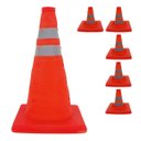 Ver imagem 4 de Cone Retratil Dobravel Kit 5 Uni Flexivel Obra Estacionamento Segurança Rodovia Sinalizaçao Estrada