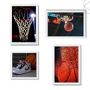 Ver imagem 2 de Kit com 4 Quadros Decorativos Basquete Loucos por Basquete:preta