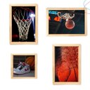 Ver imagem 4 de Kit com 4 Quadros Decorativos Basquete Loucos por Basquete:preta