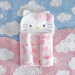 Manta com Capuz Coral Fleece Turma da Hello Kitty 75x90cm Hello Kitty - 3