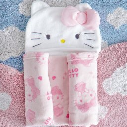 Manta com Capuz Coral Fleece Turma da Hello Kitty 75x90cm Hello Kitty - 2