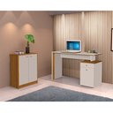 Ver imagem 3 de Conjunto Office Escritório Completo 5 Peças Multiuso Off White Freijó