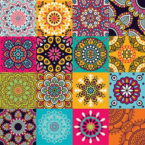 Adesivo Decorativo de Azulejo - Boho 9 - M 15x15cm