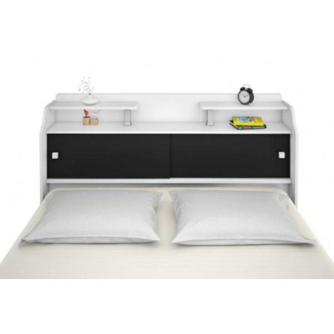 Cabeceira Box Casal Queen Elisa Branco ou Branco/preto