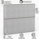 Ver imagem 6 de Cabeceira Cama Box Casal Queen 160 Cm Linho Cinza