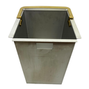 Ver imagem 4 de Lixeira Inox Dourada Para Embutir Quadrada Tampa Apoio 5L Fineza