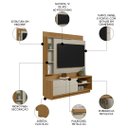 Ver imagem 3 de Estante Painel para Tv 60 Pol 180cm Atlas L06 Nature/off White - Mpozenato
