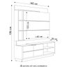 Estante Painel para Tv 60 Pol 180cm Atlas L06 Nature/off White - Mpozenato - 4