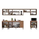 Ver imagem 2 de Cozinha Completa Modulada Jaguar 340cm Premium com Aéreo e Balcão - Madeirada Inteira