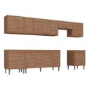 Ver imagem 4 de Cozinha Completa Modulada Jaguar 340cm Premium com Aéreo e Balcão - Madeirada Inteira