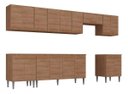 Ver imagem 4 de Cozinha Completa Modulada Jaguar 340cm Premium com Aéreo e Balcão - Madeirada Inteira