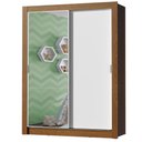 Ver imagem 2 de Guarda-Roupa Infantil Madesa Enzo 2 Portas de Correr com Espelho Rustic/Branco Cor:Rustic/Branco