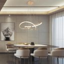 Ver imagem 3 de Lustre Pendente Moderno New Infinity Led 40w Dourado 4000k Bivolt