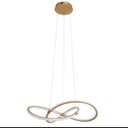 Ver imagem 1 de Lustre Pendente Moderno New Infinity Led 40w Dourado 4000k Bivolt