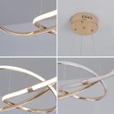 Ver imagem 4 de Lustre Pendente Moderno New Infinity Led 40w Dourado 4000k Bivolt