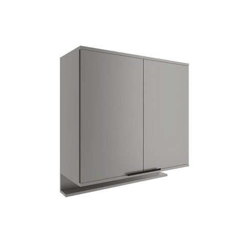 Armário de Cozinha Modulado Alpha 2502 C/ 2 Portas 80cm Cinza - Carraro