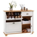 Ver imagem 4 de Sapateira em Madeira Maciça 1 Gaveta 12 Pares Colmar Mel Branco