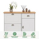 Ver imagem 2 de Sapateira em Madeira Maciça 1 Gaveta 12 Pares Colmar Mel Branco