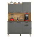 Ver imagem 1 de Armário para Cozinha com 6 Portas Bolonha Freijó Gris