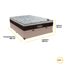 Ver imagem 3 de Cama Box Baú Blindado e Reforçado Casal Bege e Colchão Sleep King Molas Ensacadas Ortobom