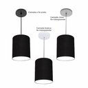 Ver imagem 3 de Luminária Pendente Vivare Free Lux Md-4102 Cúpula em Tecido 13x30cm Lustres Vivare Preta Canopla Cin