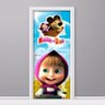 Adesivo Decorativo de Porta - Masha e o Urso 1 - M 80x210 cm - 1