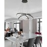 Lustre Led Moderno Pendente Anéis Led 89w 3 Arcos Preto Brinovar - 4