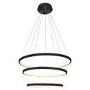 Ver imagem 2 de Lustre Led Moderno Pendente Anéis Led 89w 3 Arcos Preto Brinovar