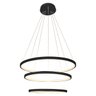 Lustre Led Moderno Pendente Anéis Led 89w 3 Arcos Preto Brinovar - 2