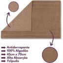 Ver imagem 5 de Jogo 5pçs 2 Banho + 2 Rosto + 1 Tapete P/banheiro 100% Algodão Alta Absorção - Bege