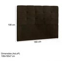 Ver imagem 4 de Cabeceira Queen 160cm Daiana Suede Marrom Id Suede Marrom