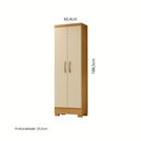 Ver imagem 3 de Armário de Lavanderia Multiuso com 2 Portas 60,4cm Multimóveis CR30065 Madeirado/Off White