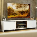 Ver imagem 1 de Rack para Tv até 75 Polegadas 180 Cm 2 Portas Branco/rustic Metz Madesa