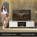 Ver imagem 4 de Rack para Tv até 75 Polegadas 180 Cm 2 Portas Branco/rustic Metz Madesa
