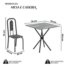 Conjunto Sala de Jantar com 4 Cadeiras Lívia - 3