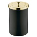 Ver imagem 1 de Lixeira com Tampa 8 Litros Cesto de Lixo Aramado Future Casa:Preto/Dourado