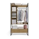 Ver imagem 4 de Guarda Roupa Closet Cabideiro Estilo Industrial 108cm 01 cabideiro e 02 gaveta LI029 Kappesberg Kapp