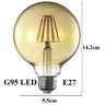 Lampada Decorativa de Filamento LED G95 Kit com 2 Unidades - 2