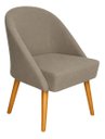 Ver imagem 4 de Cadeira Poltrona Lua Suede Capuccino Pés Palito p/ Sala, Quarto, Escritório, Recepção e Clínica