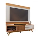 Ver imagem 2 de Rack com Painel para Tv até 75 Polegadas Veneza 1 Porta 2 Gavetas Freijo/off White Matte - Colibri