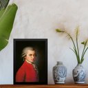 Ver imagem 1 de Quadro Decorativo Arte Clássica Mozart 45x34cm:moldura Preta