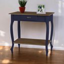 Ver imagem 5 de Aparador para Sala Pés Luis Xv com Gaveta e Prateleira 1010p Linz Móveis - Azul Petróleo/imbuia