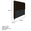 Ver imagem 3 de Cabeceira Cristal 195 Cm King Size com Capitonê Corano Marrom